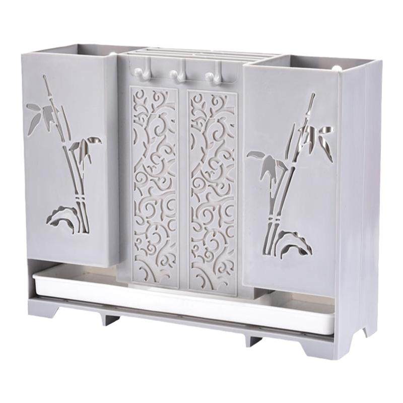 Chopstick cage wall-mounted draining knife holder integrated storage box