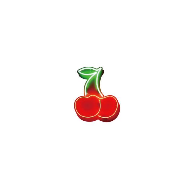 Red cherry sticker three-dimensional neon effect