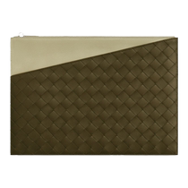 BOTTEGA VENETA Mens woven twill zipper clutch bag