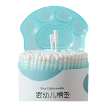 Baby cotton swab babys special ear pick newborns boogers double-headed ear spoon childrens small head thin cotton swab
