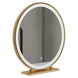 Simple Desktop Makeup Mirror, Round Tabletop Vanity Mirror, Bedroom Student Dormitory Iron Art Large Mirror, Dressing Table Mirror