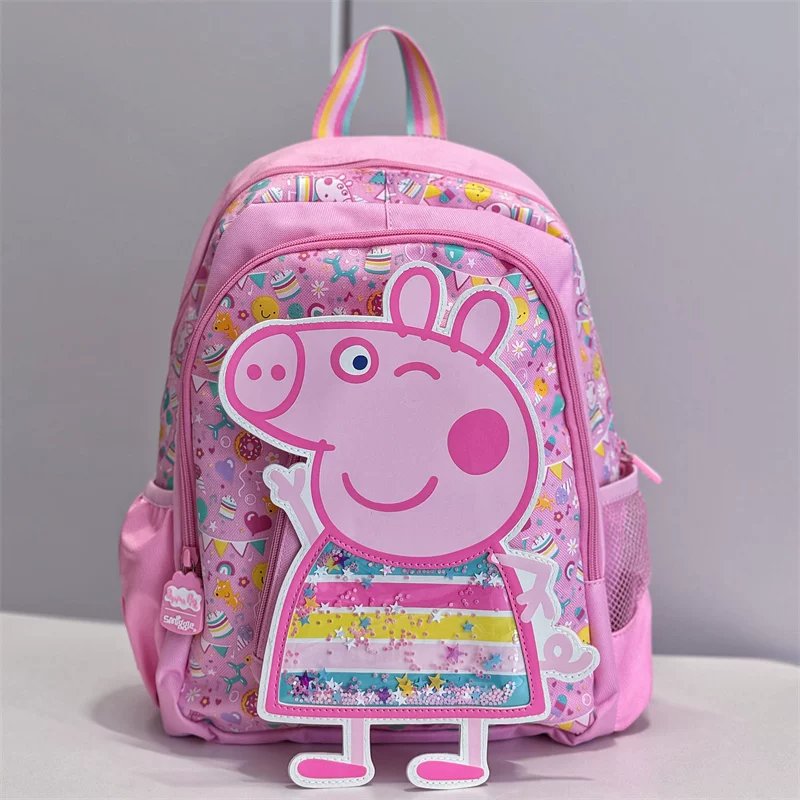 Fuchsia school bag for early age, universal backpack, storage system, 1-3-6 years