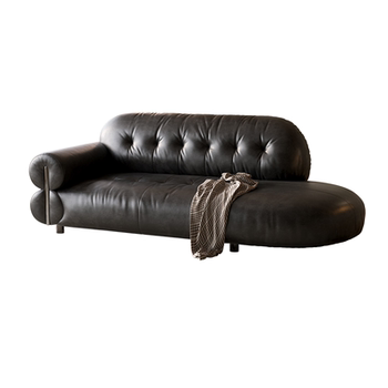 French retro brown sugar cloud leather sofa French retro brown sugar cloud leather sofa