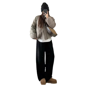 Lamb velvet northeast thick cotton pants extra thick sport pants