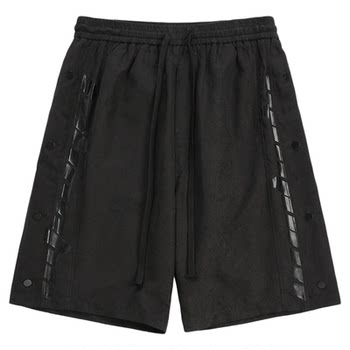 Bjhg breasted american casual five-point pants