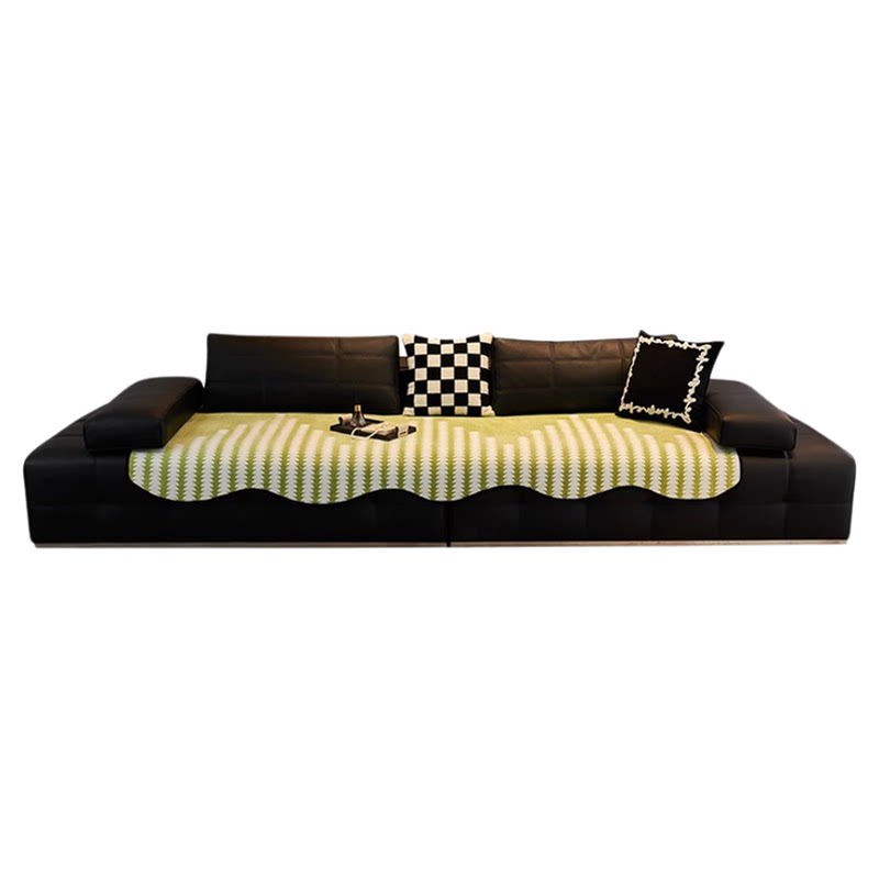 High-end sofa cushion for all seasons 2026 new special-shaped light luxury three-seater and one imperial concubine anti-slip leather sofa cushion