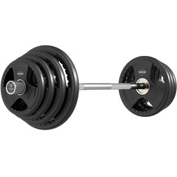 Rubber-Coated Barbell Set for Men's Fitness, Home Use, Women's Professional Equipment, Deadlift, Hip Thrust, Bench Press, Weightlifting Barbell
