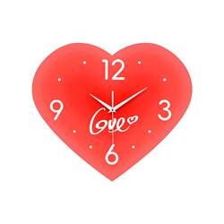 Heart-Shaped Clock Wall Clock Living Room Decorative Painting Creative Clock Home Silent Wall-Mounted Heart-Shaped Light Luxury Simple Fashion