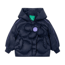 Maradin Childrens Clothing Childrens Down Jacket 23 Winter Clothing New Girl Three-dimensional Flower Arc Contrast Color Down Jacket