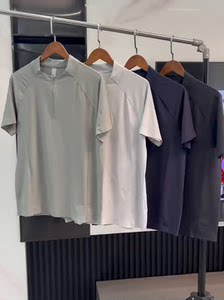 户外系列 夏季男款半拉链速干t恤薄款训练服半袖跑步运动短袖0829
