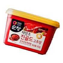 Corée du Sud Importe un jardin propre sauce chili en sauce au chili en pierre mélangée à une sauce de riz gâteaux de riz frit Sauce Sauce Han Style Pot Hot Pot Sweet Hot Sauce 1961