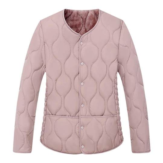 秋冬2025女士修身加绒保暖羽绒棉内胆短款加厚棉袄中老年轻薄外套