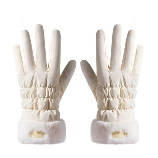 手套女冬季骑车保暖可触屏骑行电动车加绒防寒东北防风冬加厚防水