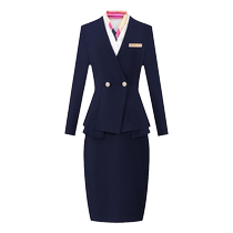 Light workplace high-end suit suit for female royal sister hip-covering short skirt stewardess hotel front desk work clothes for women with professional temperament