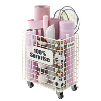 Astudent yoga fitness and exercise equipment storage basket