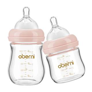 欧贝妮新生婴儿奶瓶玻璃喝水防胀气套装初生宝宝专用0一3到6个月