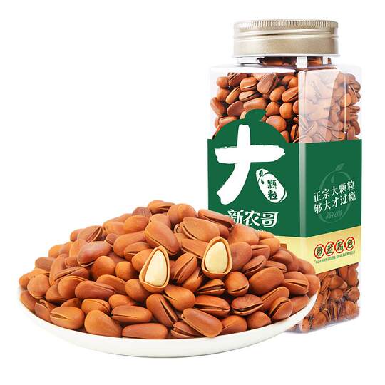 新农哥大颗粒东北松子550g*1罐装