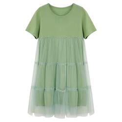 Maternity Dress Loose New Style Fashionable Summer Thin Short-Sleeved Internet Celebrity Mid-Length Dress Top Maternity Summer Wear