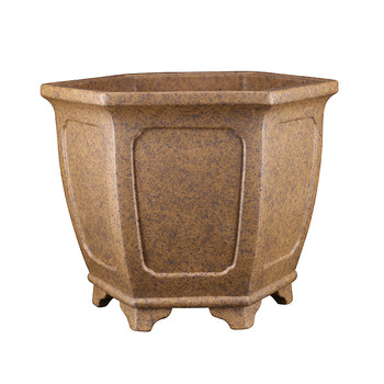 Raw ore firewood-fired famous weizhen tall six-square spring orchid flowerpot