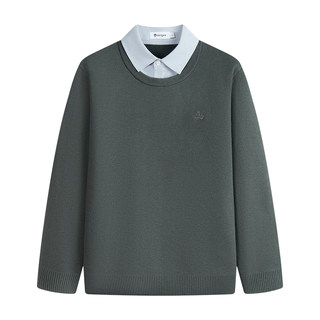 Navigare all-in-one velvet fake two-piece sweater