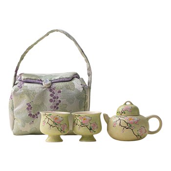 Qianhang brocade tea set kettle storage bag