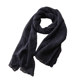 Artistic pleated lengthened black scarf for middle-aged and elderly people