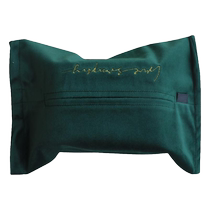 High-end tissue box for living room car desktop dining table velvet light luxury tissue bag bedroom high-end fabric tissue bag