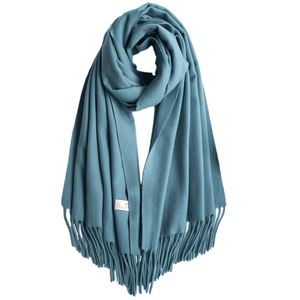 【100%纯羊毛】秋冬加厚保暖围巾 纯色百搭温暖时尚 围巾披肩两用