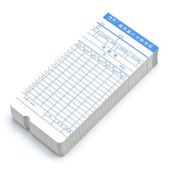 Universal time and attendance card punch paper
