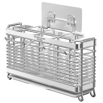 304 stainless steel anti-rust and anti-mildew enlarged four-compartment chopstick holder