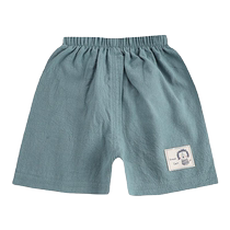 Childrens summer shorts Korean style cotton and linen breathable shorts for boys and girls 1-2 years old and 3 children can open the crotch baby casual pants