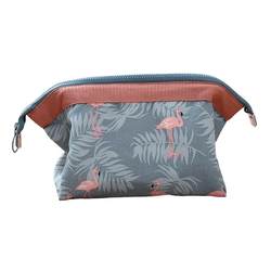 Canvas waterproof cosmetic bag small portable cosmetic bag travel portable cosmetics simple large capacity storage bag