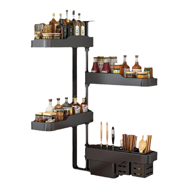 Kitchen rotary seasoning rack