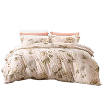 Fuanna Home Textiles 80-count long-staple cotton four-piece set of pure cotton digitally printed light luxury satin bedding