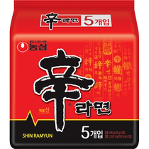 Nongshim Korean imported Shin Ramen five-pack 120g*5 bags instant noodles instant noodles mushroom beef noodles non-turkey noodles