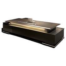 New modern high-end light luxury lamp with boss desk chairman president general manager executive desk office desk and chair combination