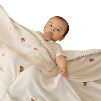 Wenou baby blanket newborn baby gauze blanket spring and summer thin breathable childrens air-conditioning quilt baby wrap
