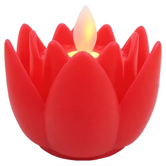 鼎承荷花莲花灯家用供佛灯仿真电子蜡烛摆动火焰灯佛前长明灯包邮