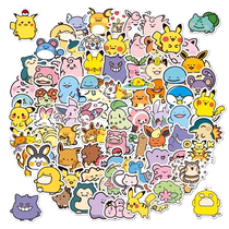 200 pieces of mini Pokemon Pokemon stickers Pokemon laptop tablet water cup waterproof cartoon graffiti Pokemon Pikachu pocket stickers for children and girls