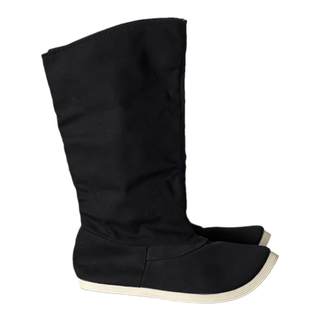 钦留皇宫原创汉服皂靴男靴子帆布高筒翘头履古装鞋搭配宋明唐制