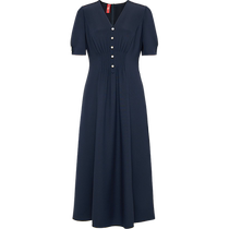 EP Yaying high-end series silk v-neck waist slimming mid-length dress 2024 early autumn new product 4606B