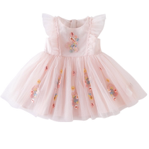 ()David Bella Summer Dress New Girls Girls Dress Baby Princess Dress Childrens Dress