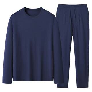 Plus size men's pure cotton round neck autumn coat suit