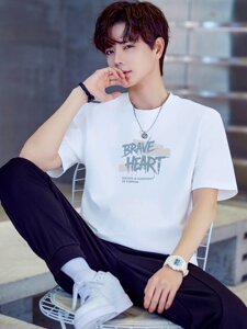 TEEK夏季男T恤短袖纯棉 小众cleanfit青少年潮流半袖冰丝百搭衣服