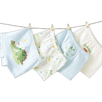 Babudou childrens underwear boys pure cotton antibacterial baby boys flat-angle non-butt-clamping infant shorts 746