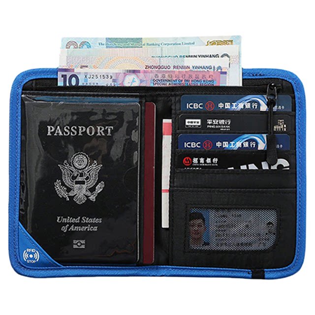 RFID passport bag anti-theft document storage card bag