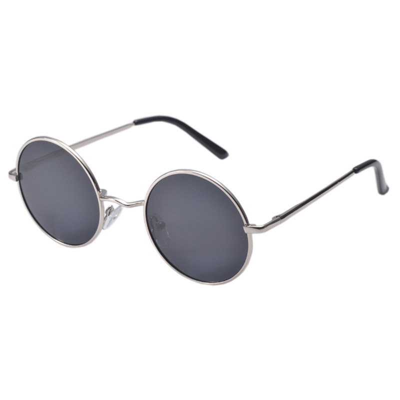 Round retro trendy personality round frame driving sunglasses