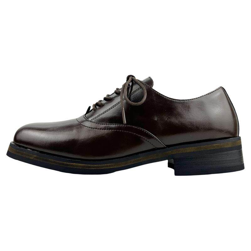 Niche British casual derby shoes square leather shoes for men and women
