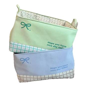 Storage basket for household foldable large-capacity clothing storage