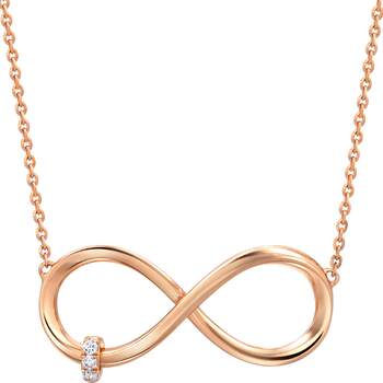 Chow sang sang love 18k gold infinite love ins style necklace